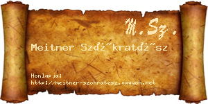 Meitner Szókratész névjegykártya